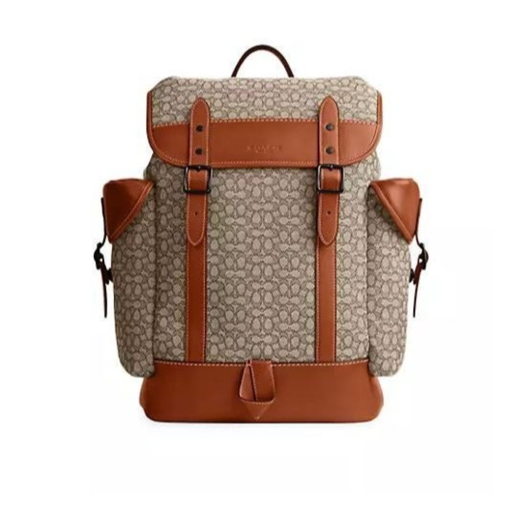 Coach Hitch Leather Monogram Backpack New w/ Tags